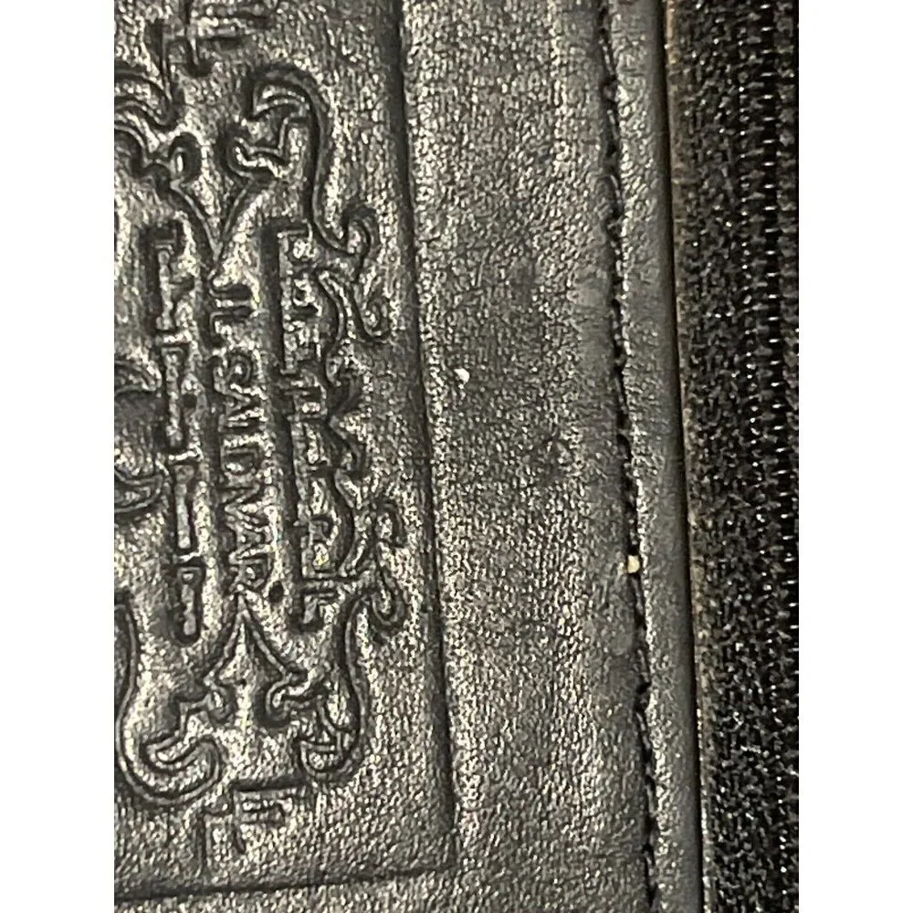 J.L. SALDIVAR hand Tooled Leather Black